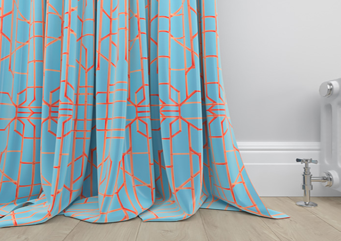 Bamboo Candy, Red Blue - Made To Measure Curtains - Image 6